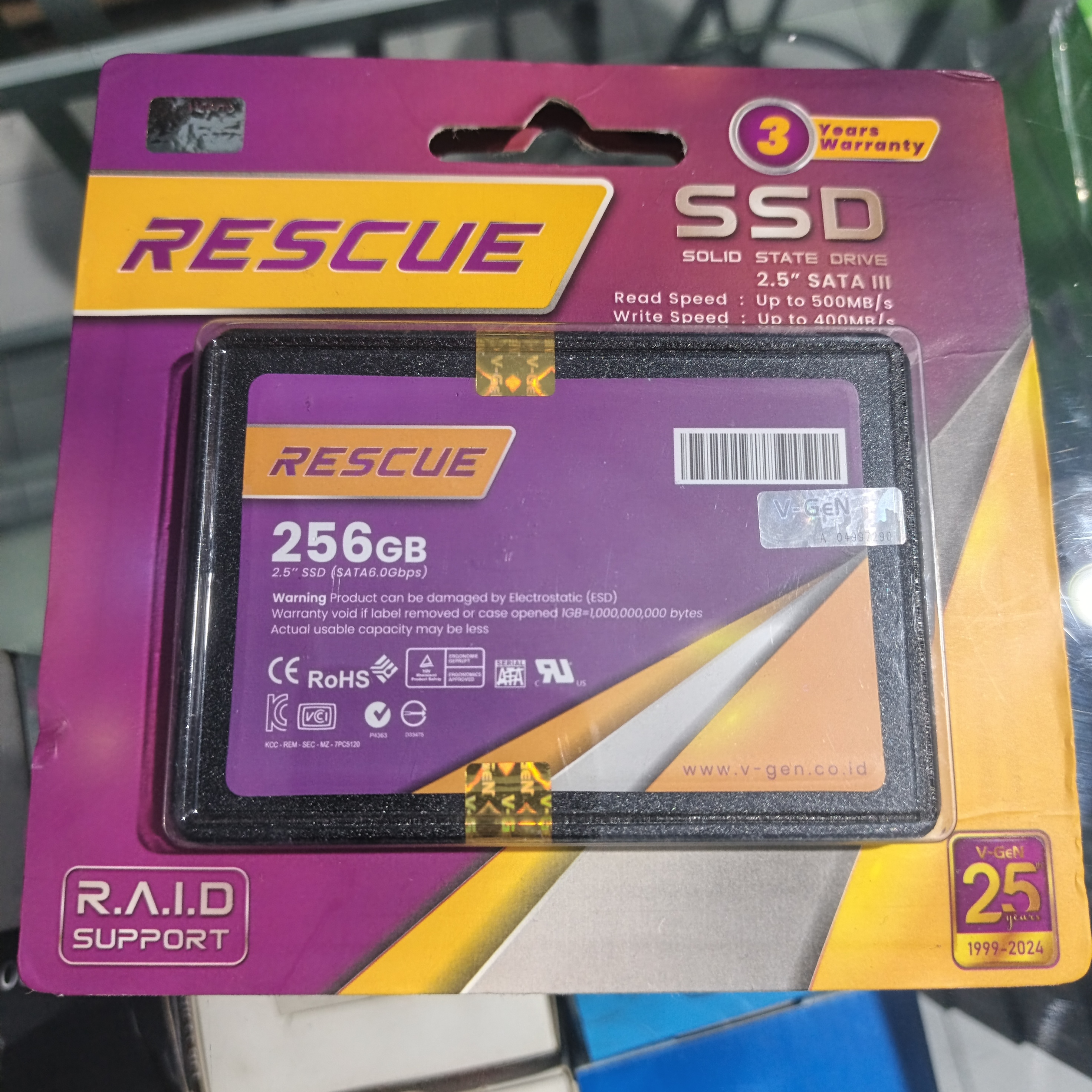 SSD V-Gen Rescue 256 GB Sata