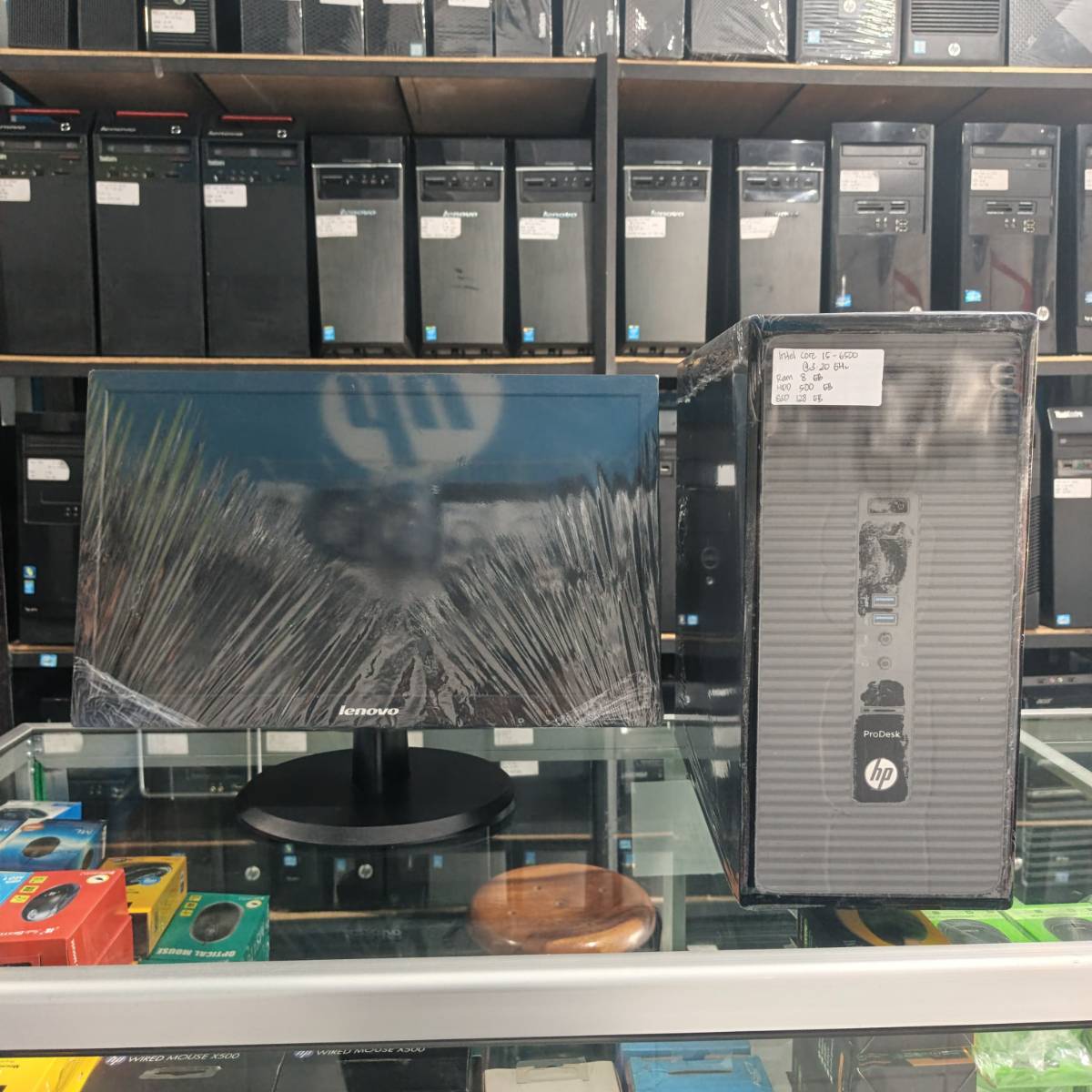 PC HP Intel Core i5 gen 6 8/100/500 monitor 19inc