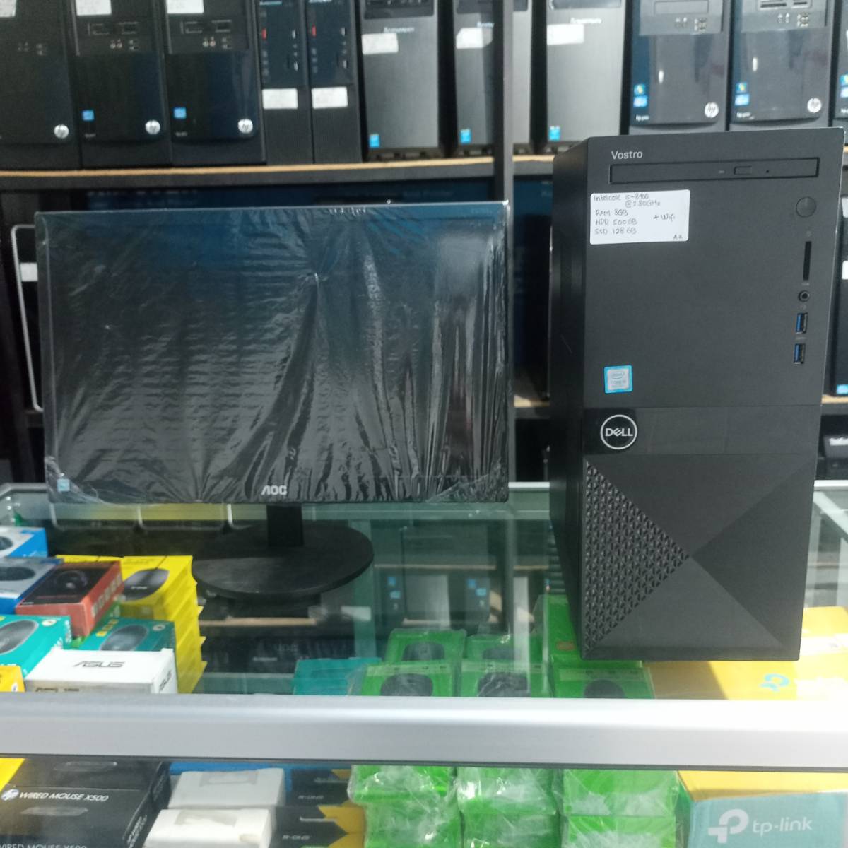 PC DELL Intel Core i5 gen 8 8/500/128 wifi monitor 19inc