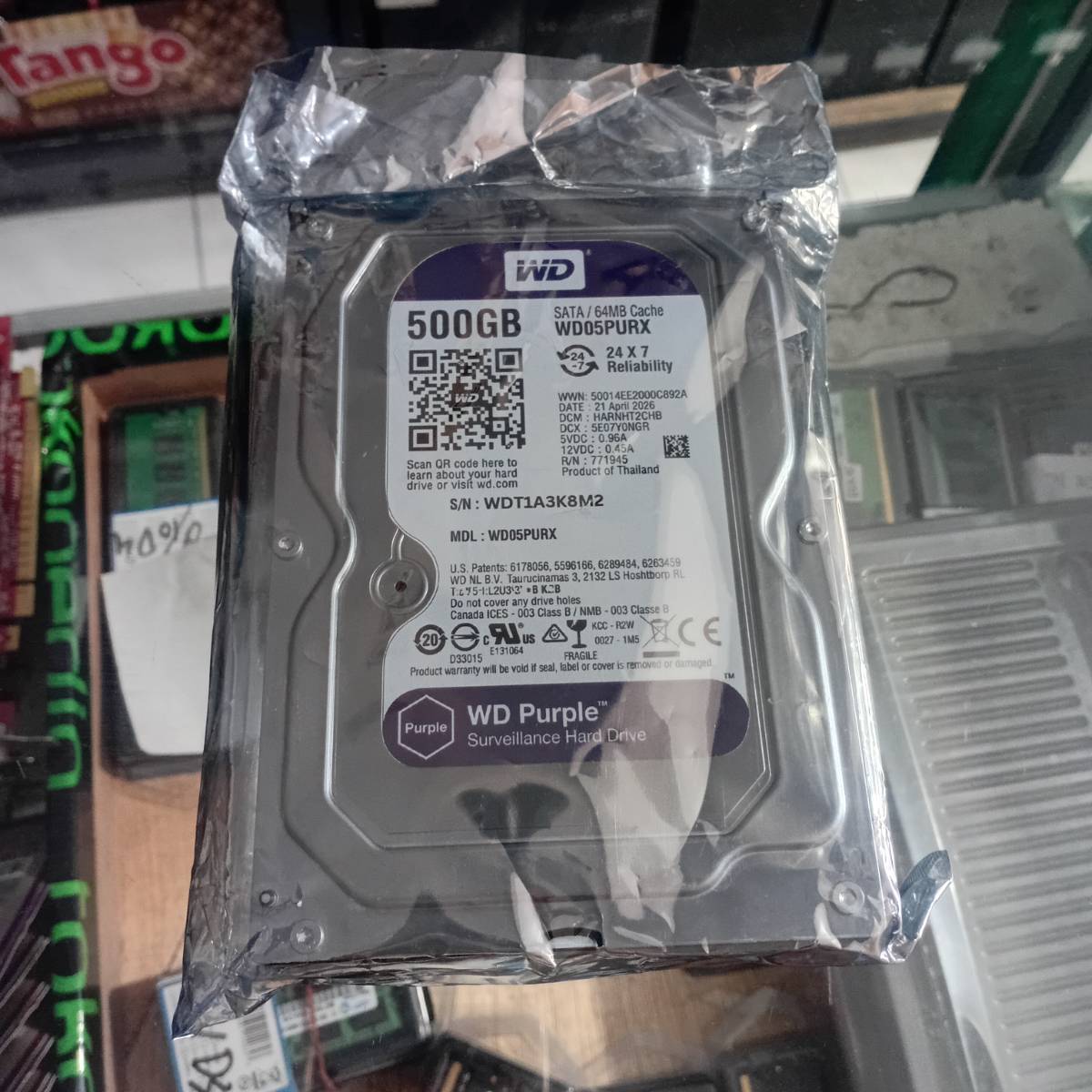 Hardisk PC WD Purple 500 GB New